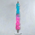 Handgefertigter pink-blauer Diamond-Painting-Stift mit zwei Aufsätzen