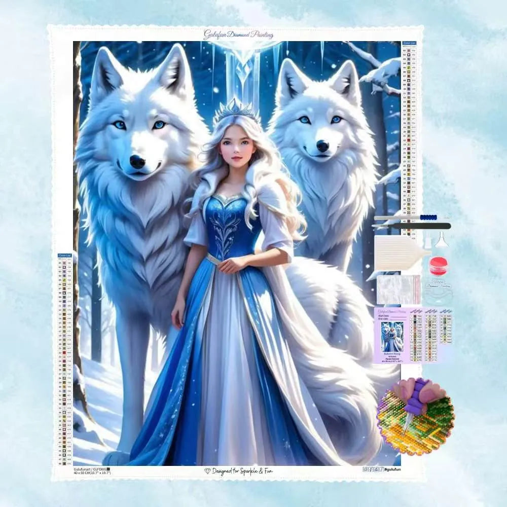 Nahaufnahme der hochwertigen eckigen Steine und Symbole für das Diamond Painting Set