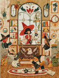 Fertiges Diamond Painting Bild der magischen Zauberschule als fantasievolle Wanddekoration