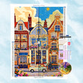 Komplettes Diamond Painting Set mit Wellenrand-Leinwand, bunten Steinchen und Werkzeugen von Gulufunart.