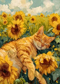 Nahaufnahme der funkelnden Steine und der leuchtend gelben Sonnenblumen für das Katzen Set